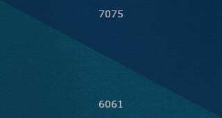 Muestra de anodizado OX-A azul en diversas aleaciones